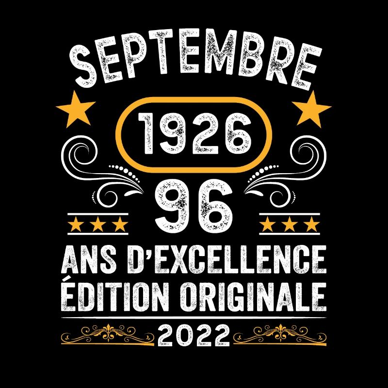 Septembre 1926 96 Ans Anniversaire Idée Cadeau