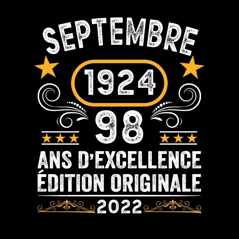 Septembre 1924 98 Ans Anniversaire Idée Cadeau