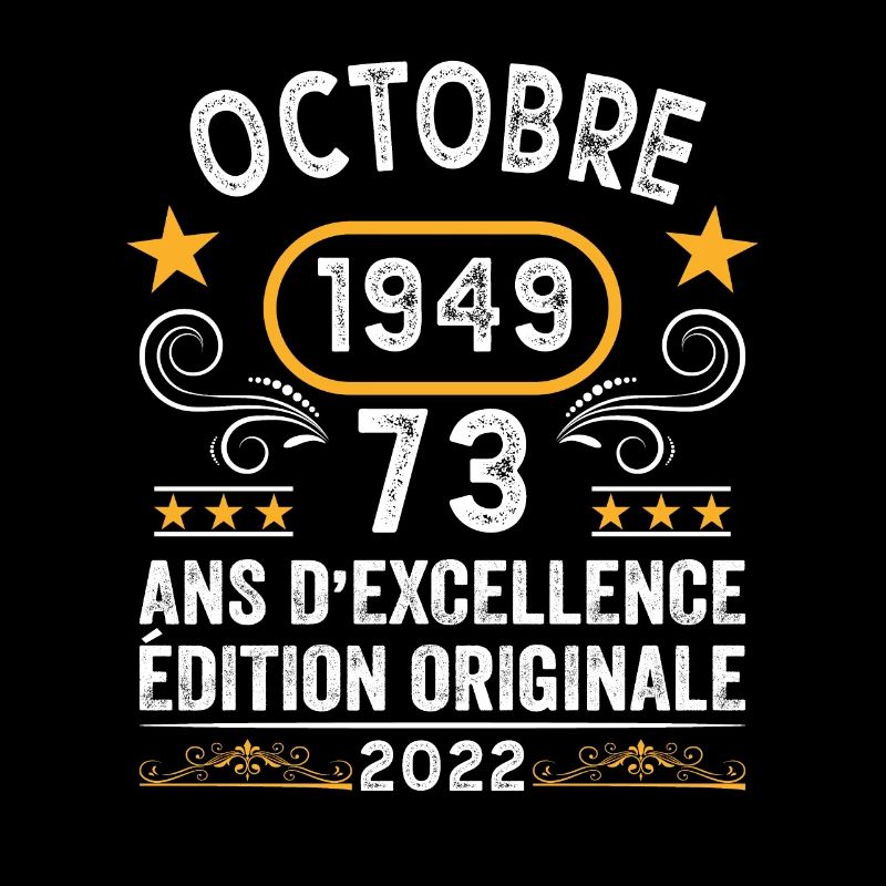 Octobre 1949 73 Ans Anniversaire Idée Cadeau Rétro