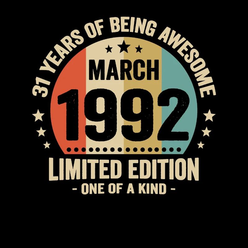 Anniversaire Vintage Idée Cadeau Mars 31