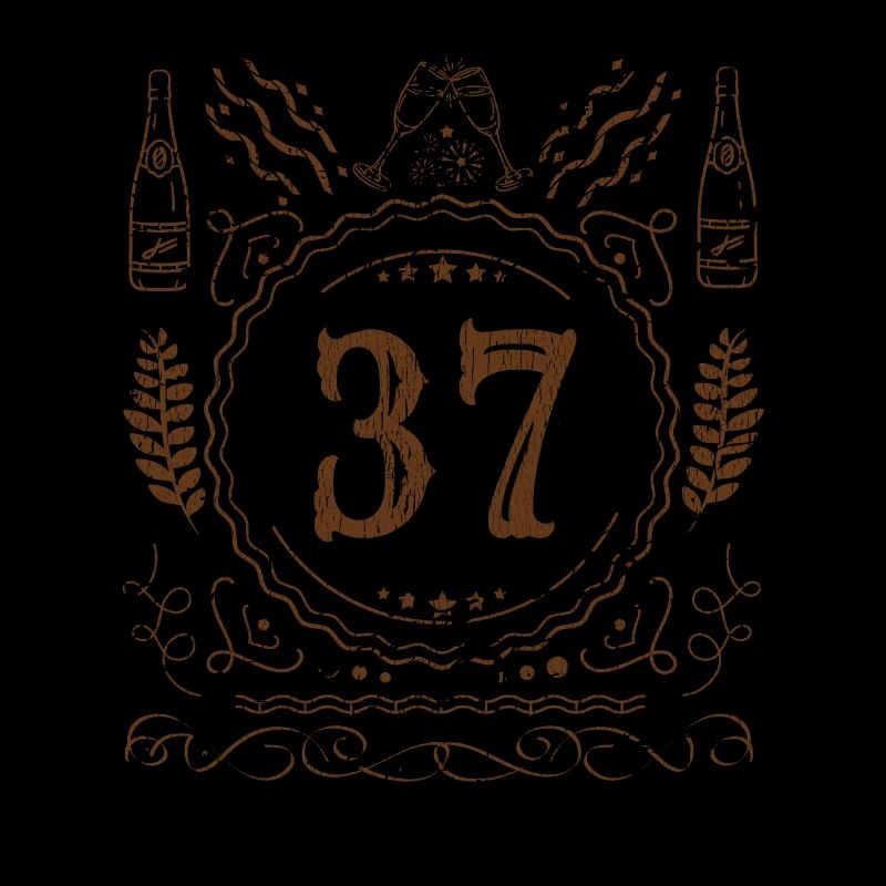 Retro Vintage Age 37 Year Old Birth Born Beer