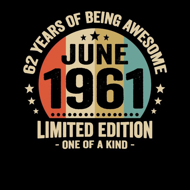 Juni 1961 62 Jahre Jubiläums-Vintage-Geschenkidee