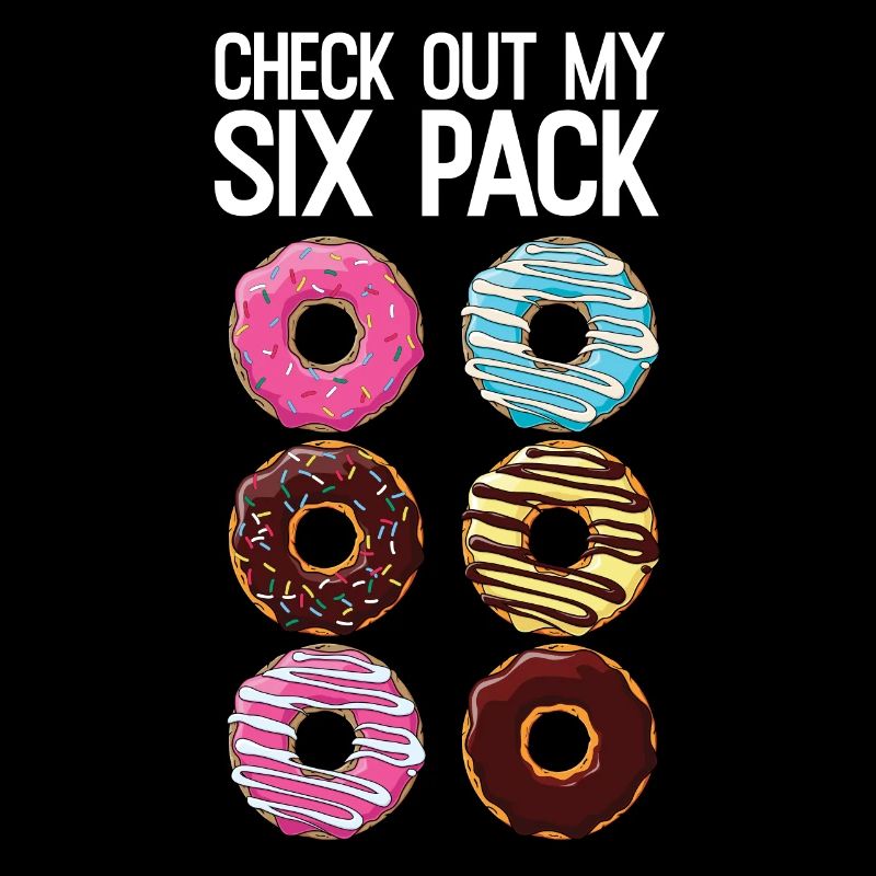 Découvrez mon pack de six drôles Donut Lover Dad BOD