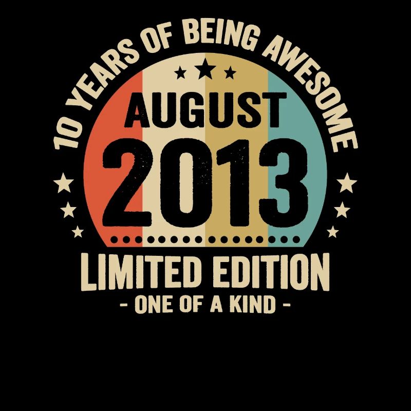 August 2013 10 Jahre Jubiläumsgeschenk