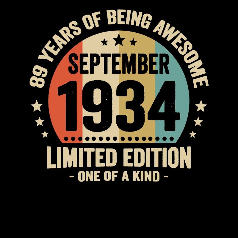 September 1934 89 Jahre Jubiläumsgeschenk