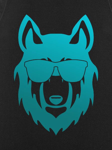 Wolf with sunglasses