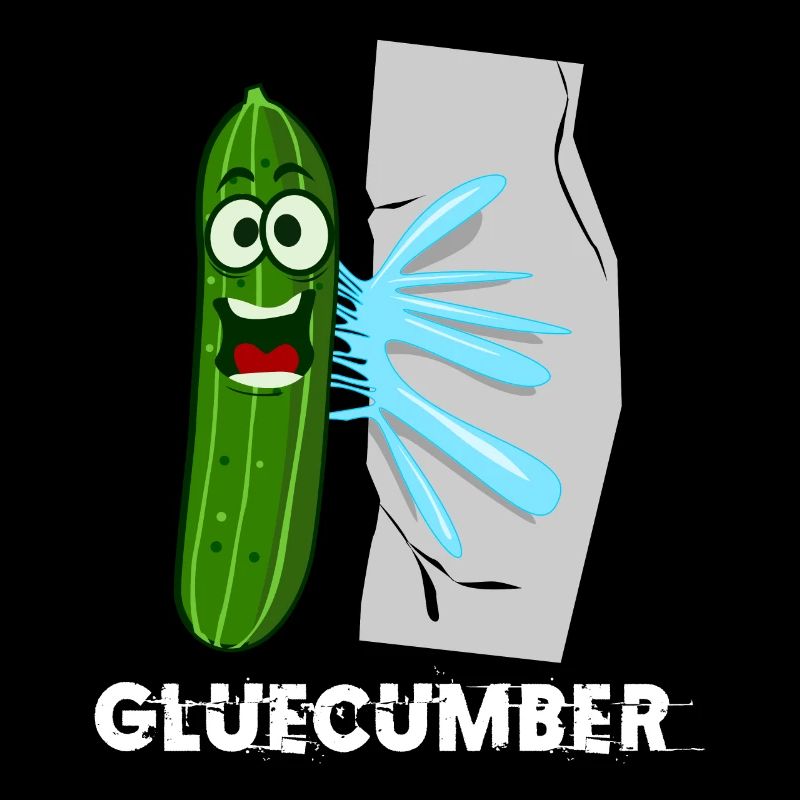 Gurke mit Kleber Gluecumber Gurken