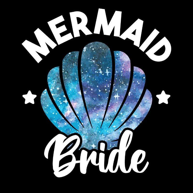 Cute Mermaid Bride Seashell Matching Mermaid