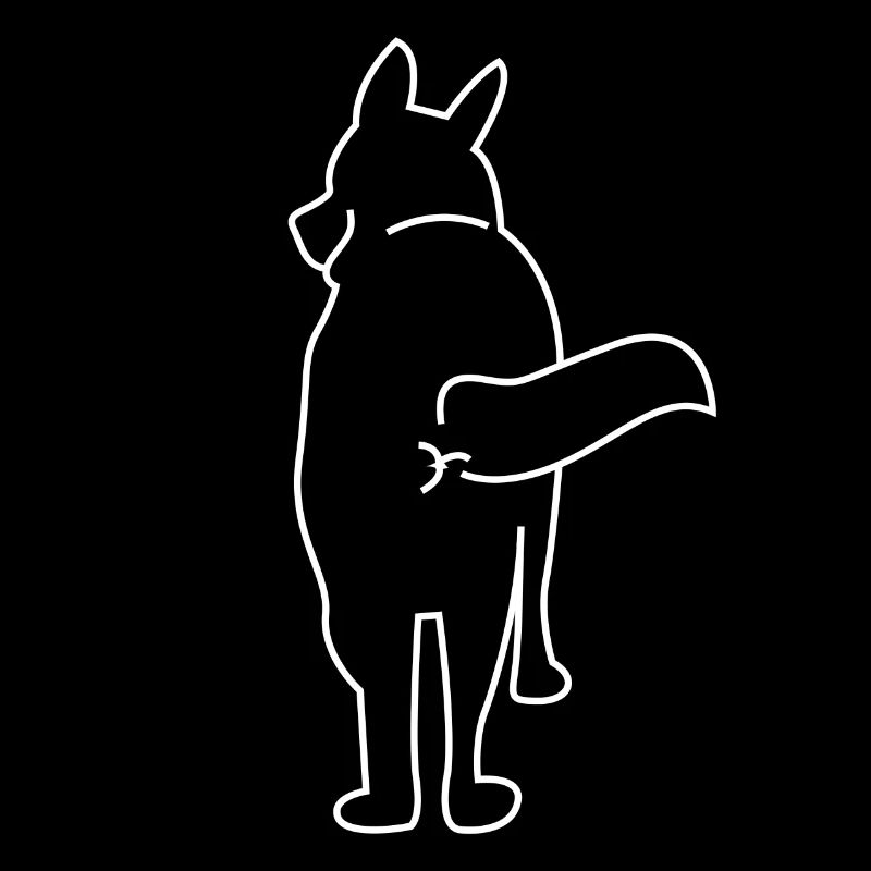 Chien de berger blanc de derrière les chiens