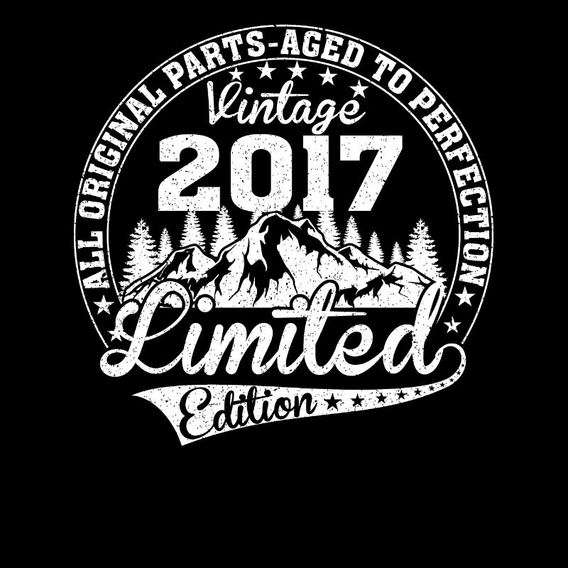 Born 2017 Vintage Retro Anniversary