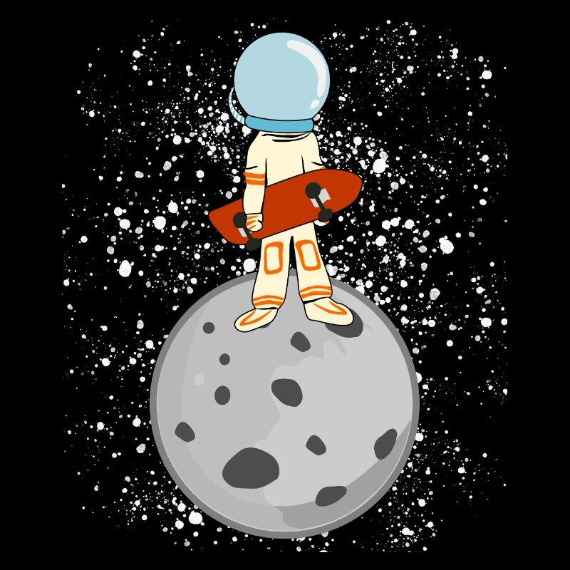 Longboarder Mond Astronaut Longboard