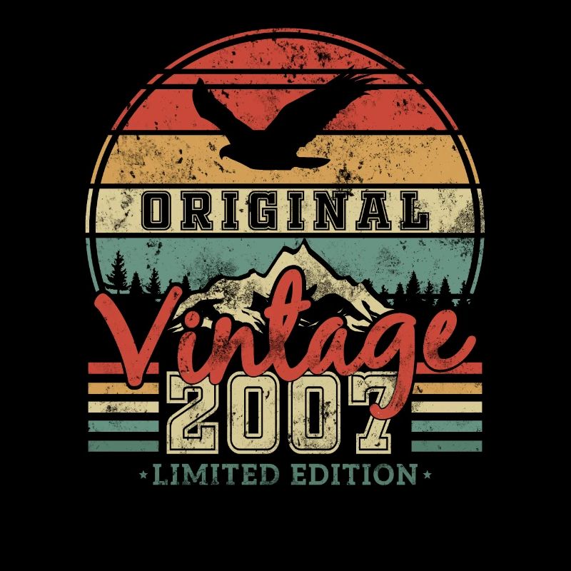 Originales 2007 Vintage Geburtstag Retro