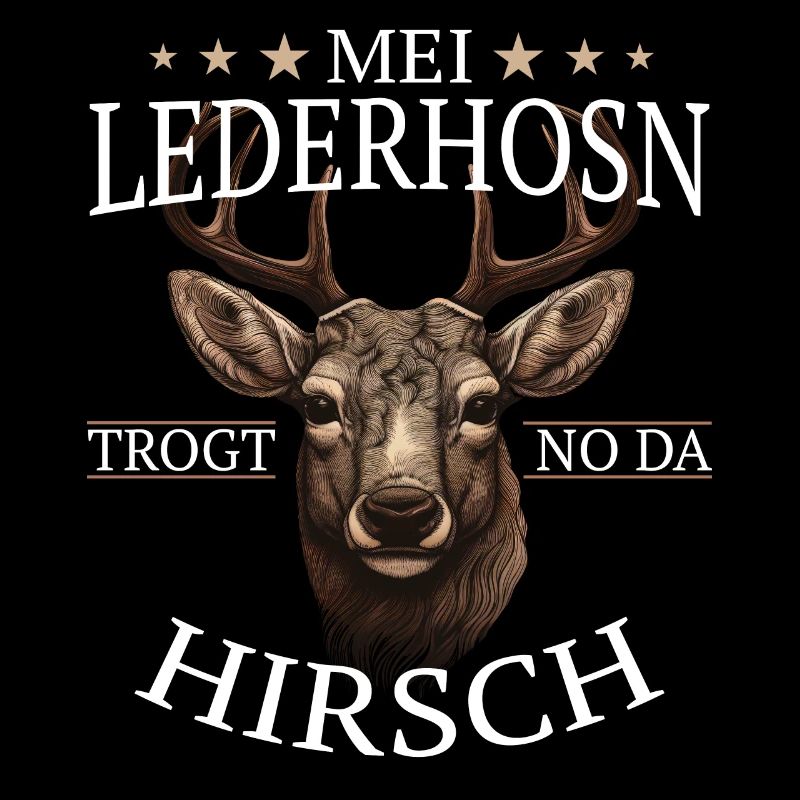 Hirsch Trachtenshirt Geweih Hirsche