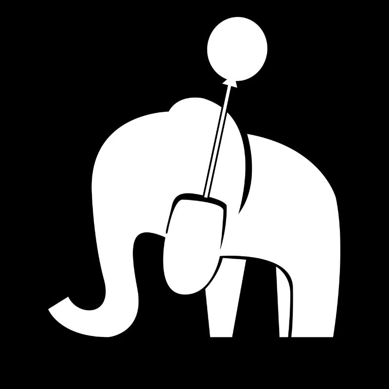 Éléphant avec des éléphants en ballon