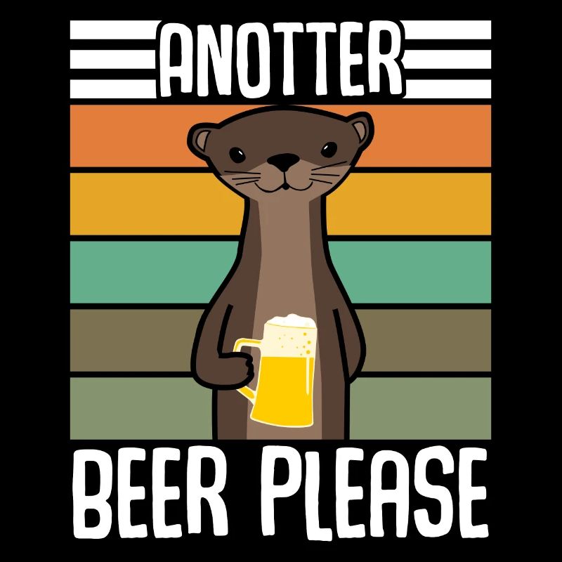 Otter With Retro Beer