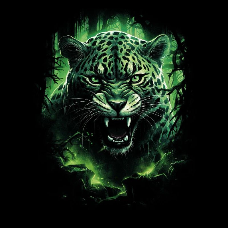 Fantasy, Green Jungle, Wildcat, Rainforest