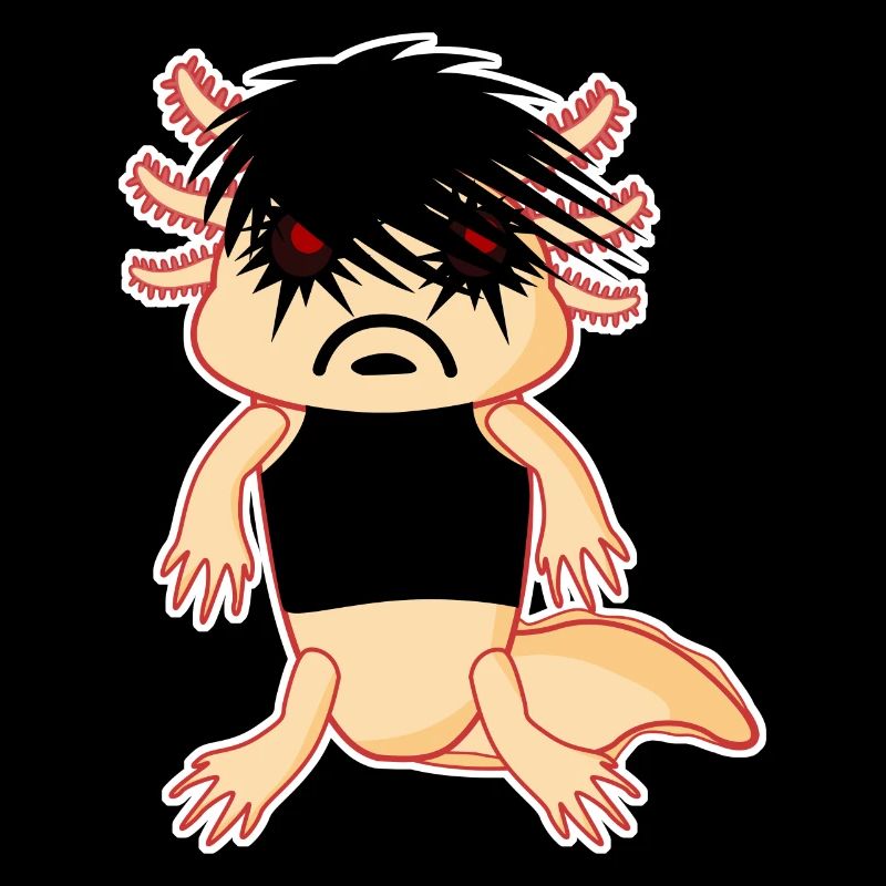 Goth Axolotl Gothique Occulte Grunge