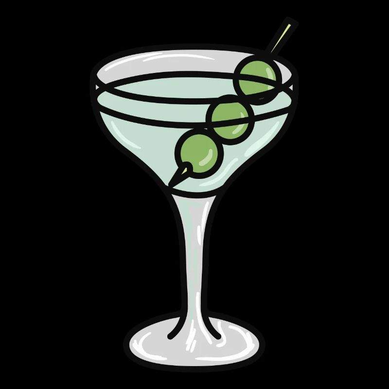 Verre à Martini aux olives