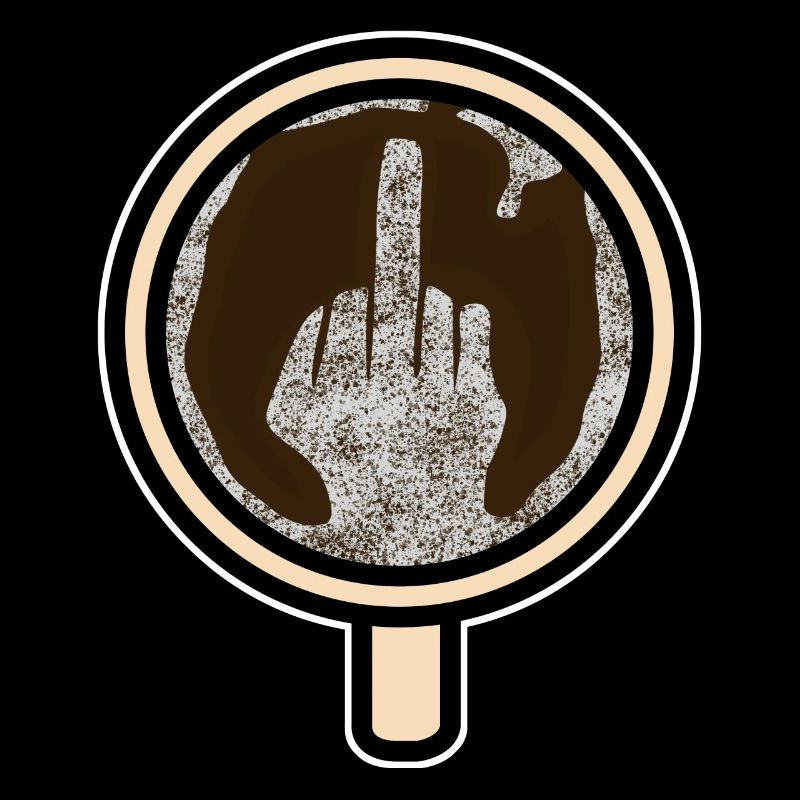 Coffee with Middle Finger Misanthrope