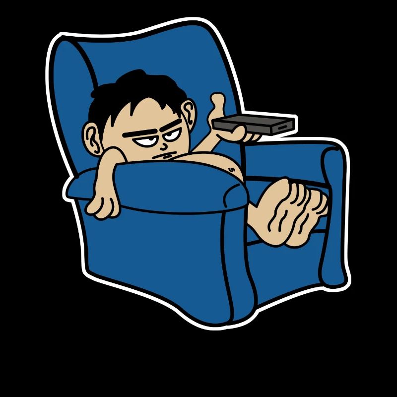 Lazy Couch TV Watching Television