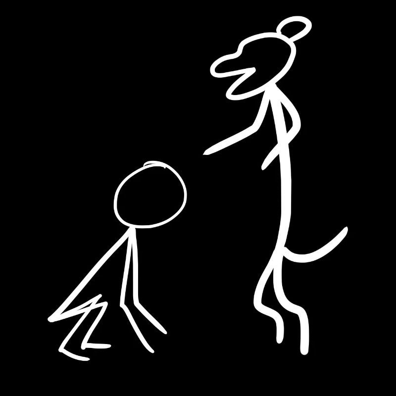 Dog teaching Human