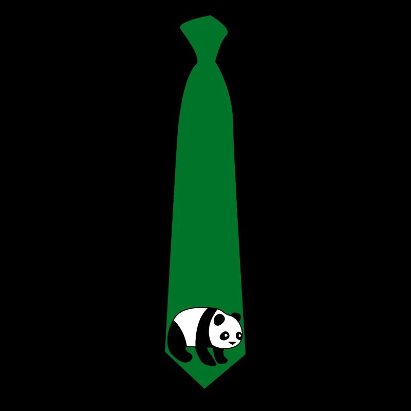 Panda Tie with Panda Bear