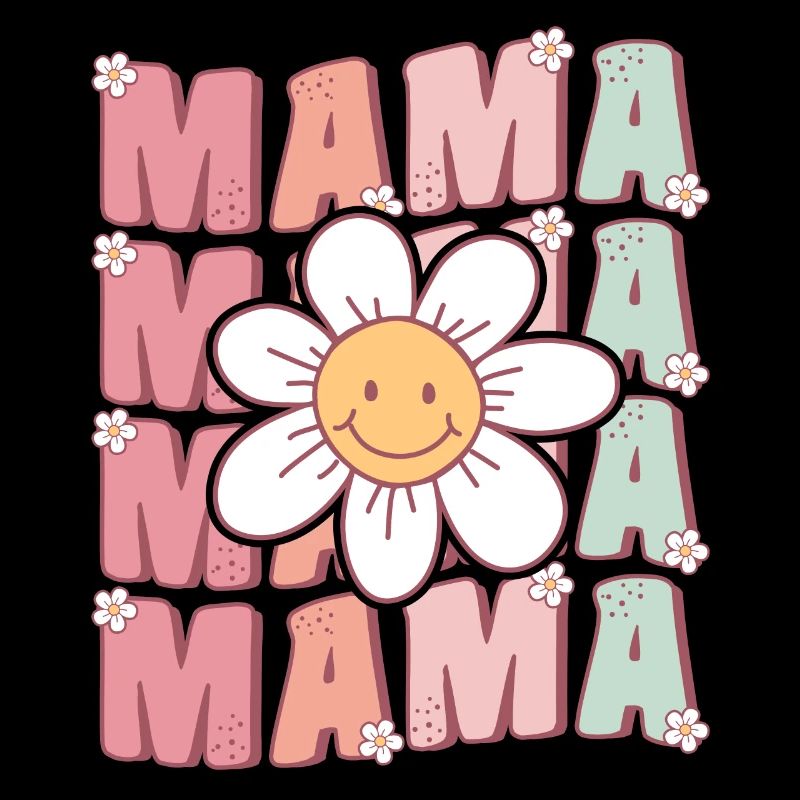 Mignon Groovy Mama Rétro Fleur De Marguerite