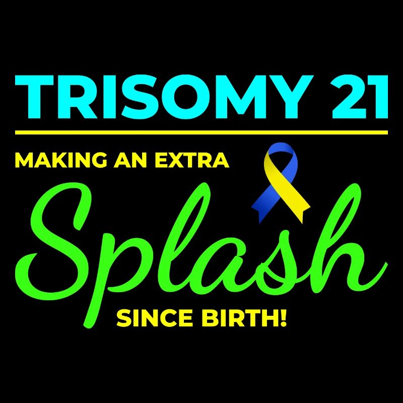 Down-Syndrom-Bewusstsein Trisomie 21 Splash