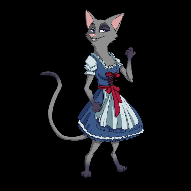 Katze Dirndl Tracht