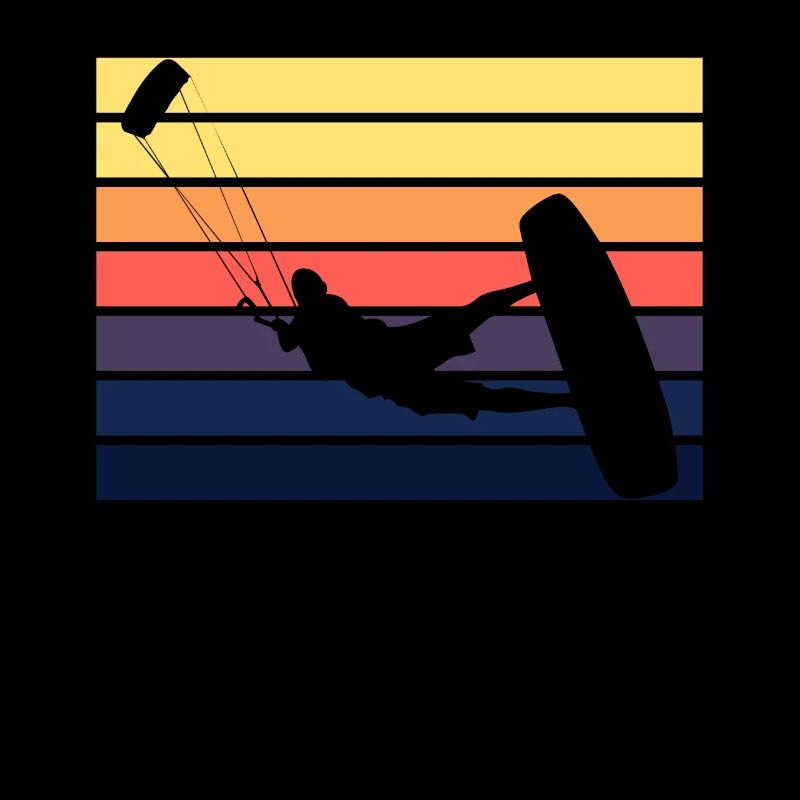 Kitesurf Kite rétro coucher de soleil