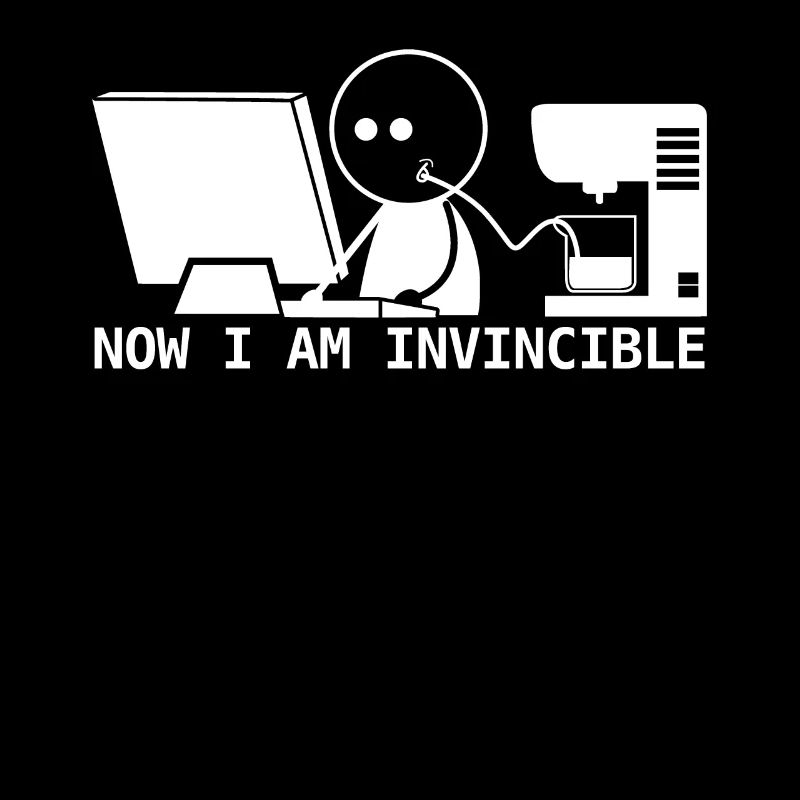 Admin programmer nerd with coffee