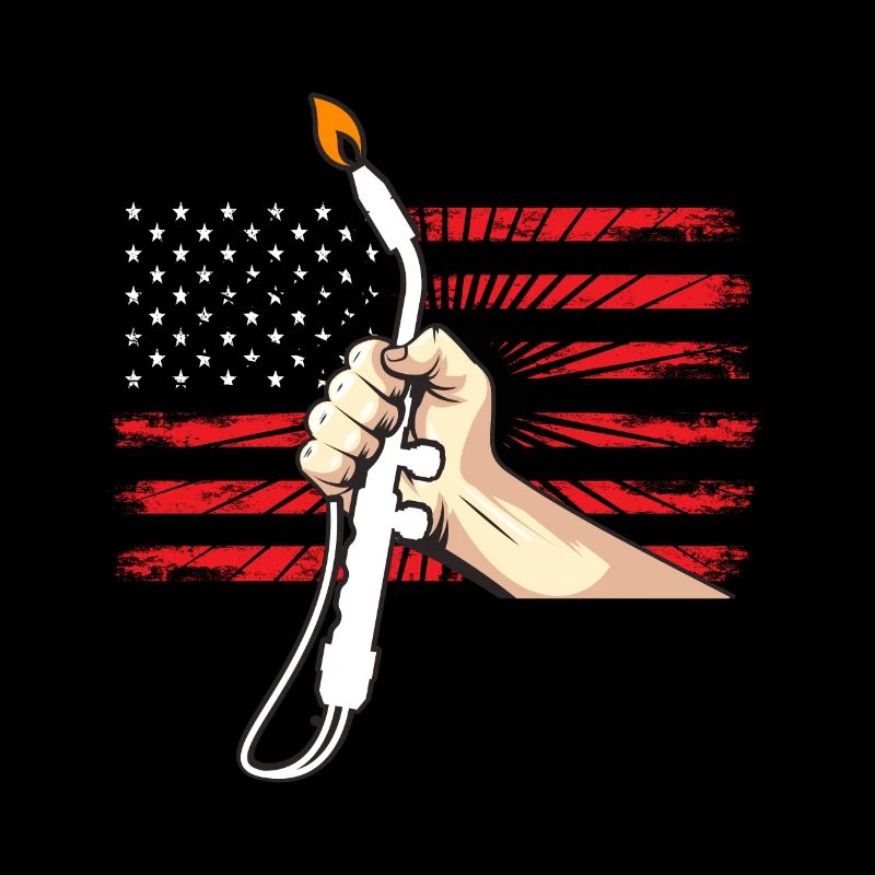 USA Flag Welding Machine Funny Welder-Geschen