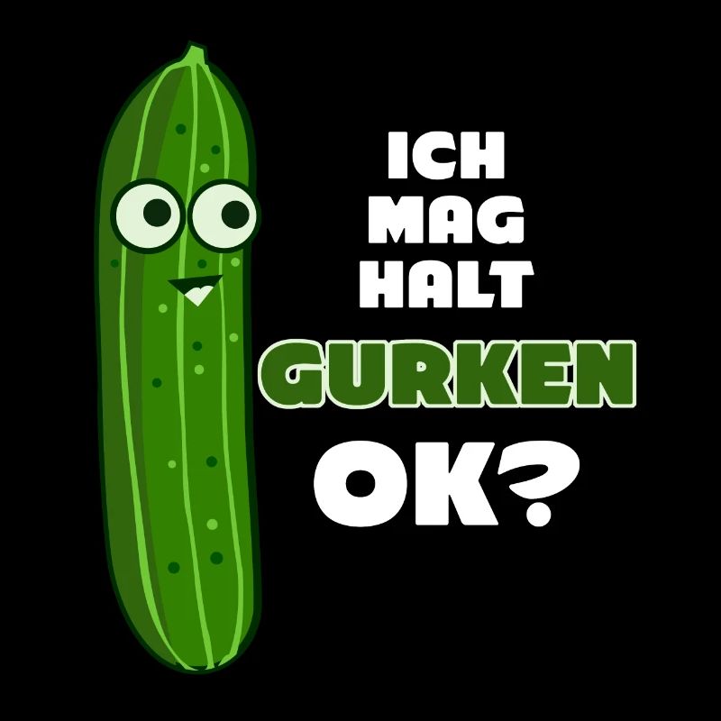 Gurke - lustiger Spruch mit Gurken