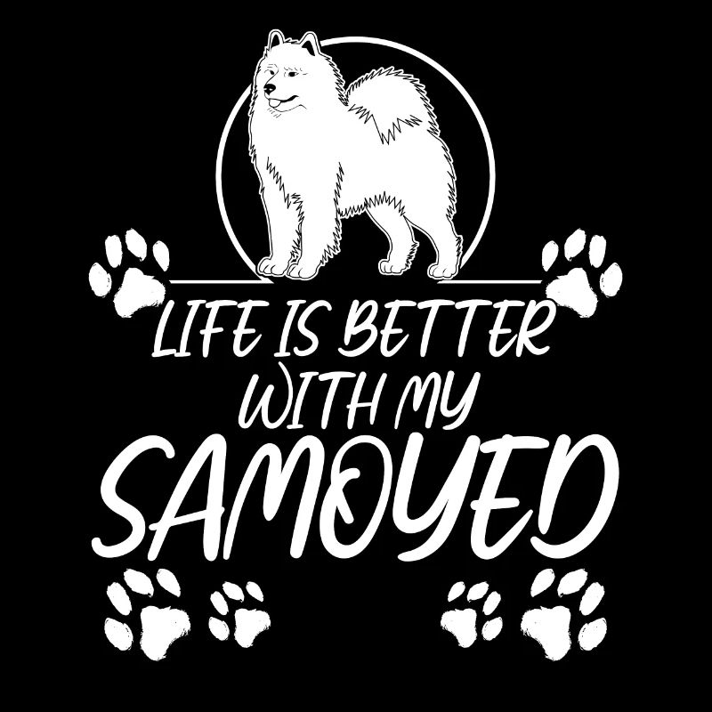 Samojede Hunde Samoyed dog Sprüche Hund