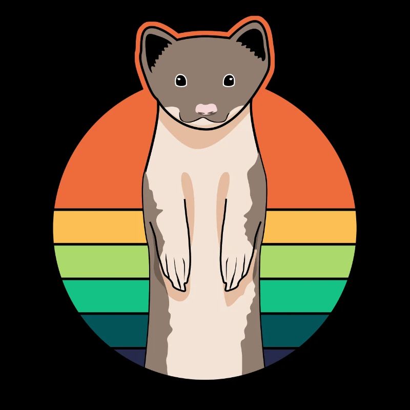 Furet rétro belette martre