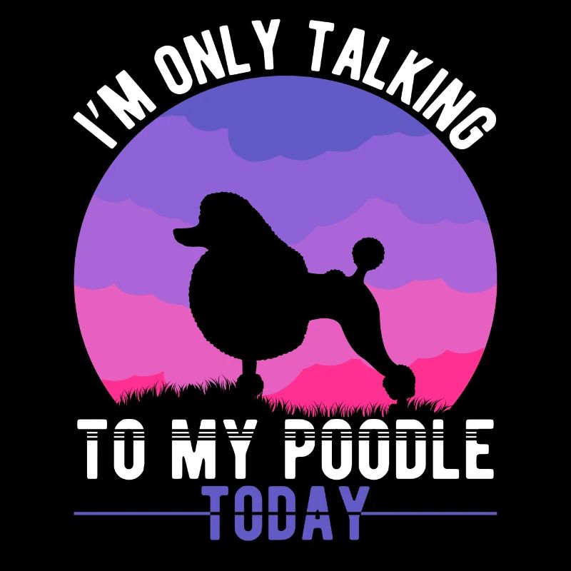 Pudel Mama Hund Introvertiert Pudel Mama