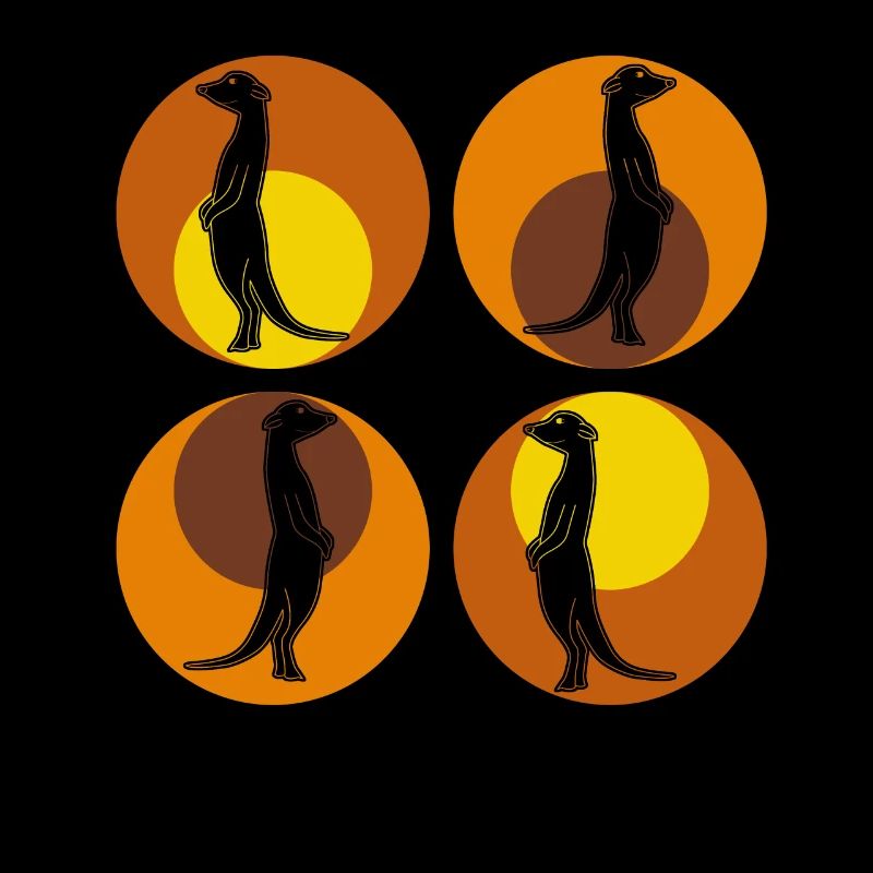 Erdmännchen Retro Meerkats