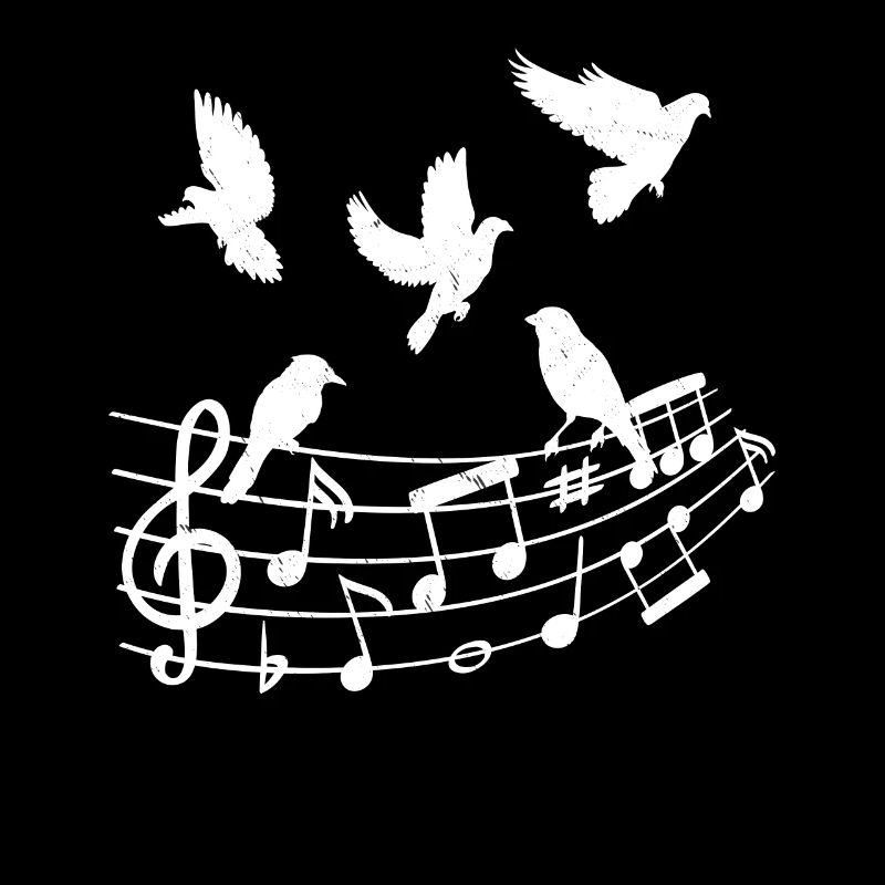 Birds Musical Notes Nature Lovers