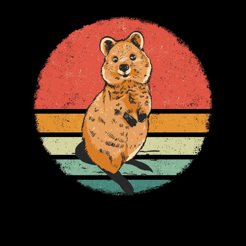 Short-tailed kangaroo quokka animal