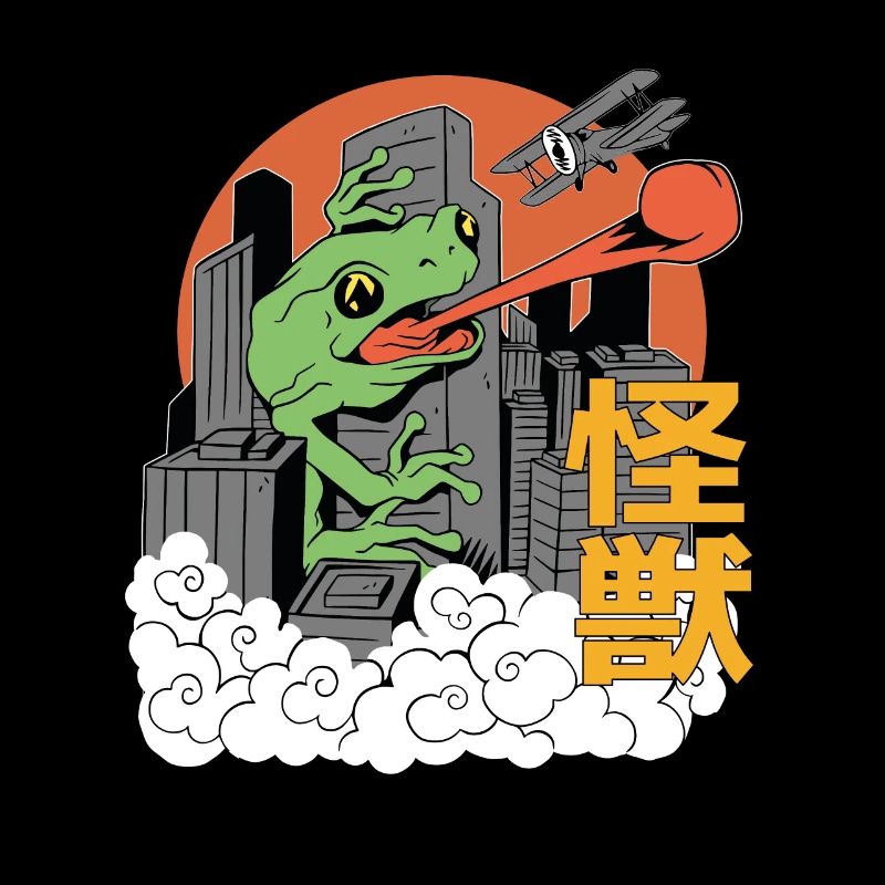 Dragon Géant Coucher de Soleil Japonais