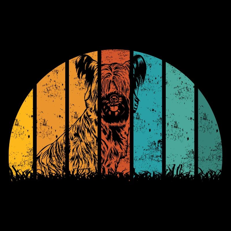 Skye Terrier Chien Vintage Rétro