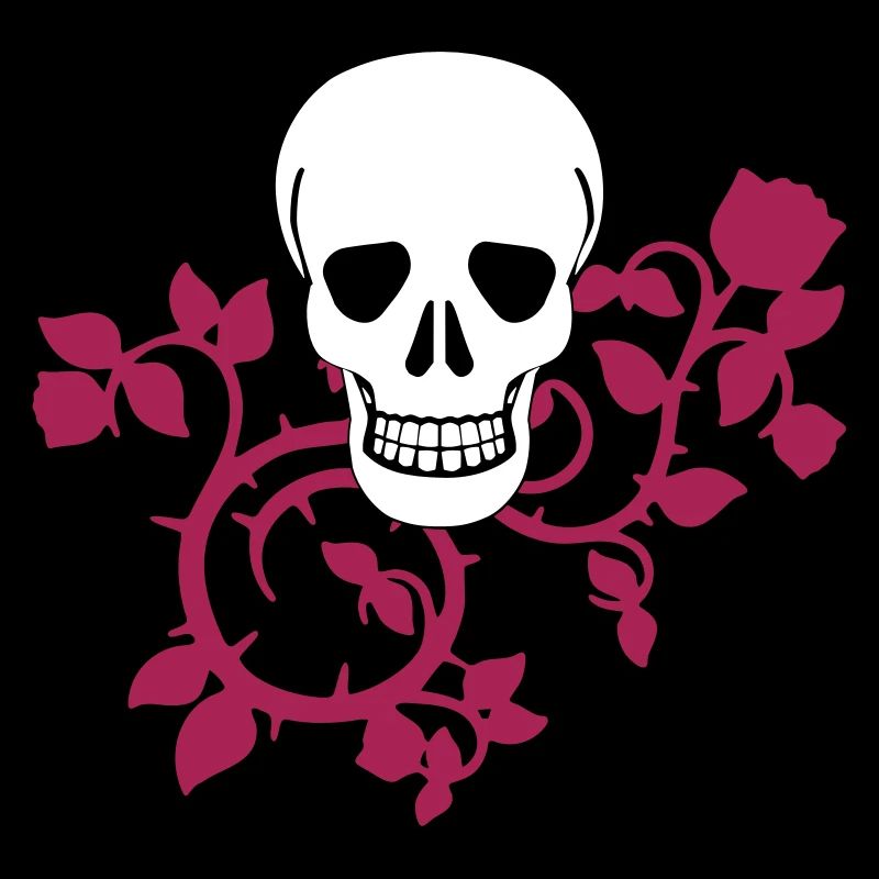 skull avec des vrilles - couleurs de design sélectionnables