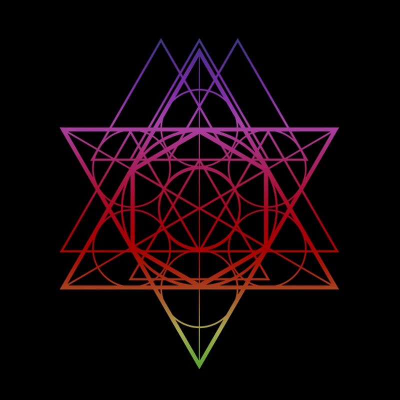 Techno Ring Pentagram Musique EDM colorée