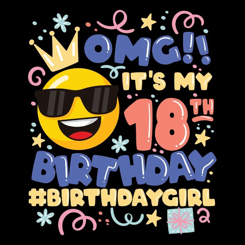 Omg! c’est mon émoticône de fille de 18e anniversaire