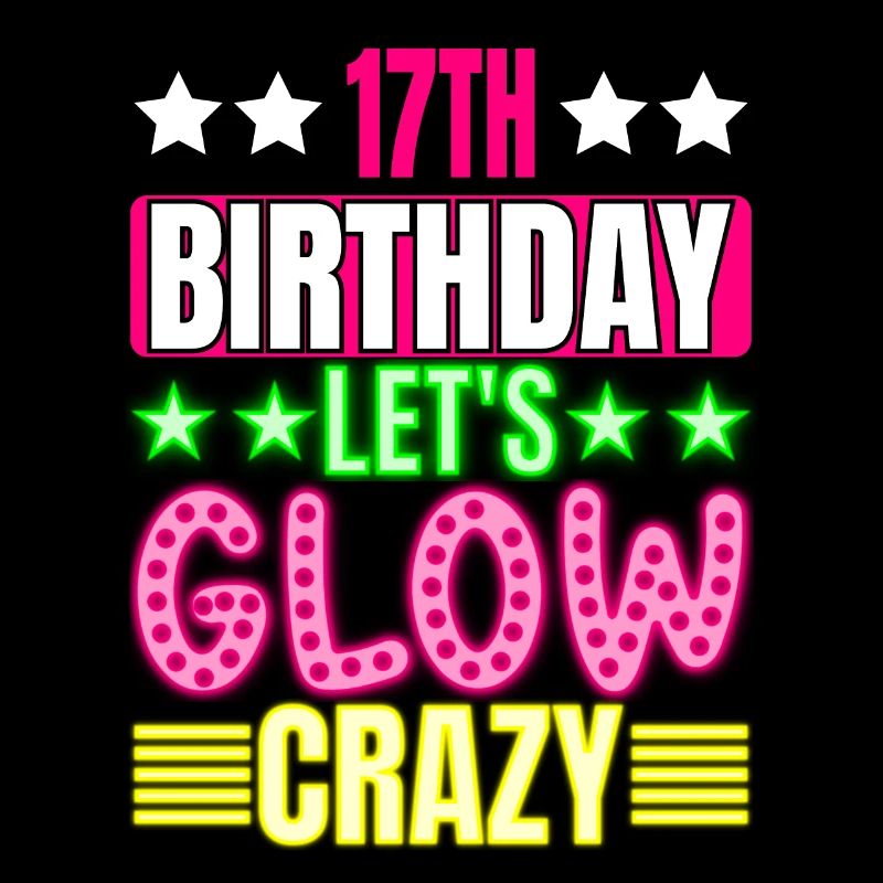 17. Geburtstag Let's Glow Crazy Buntes