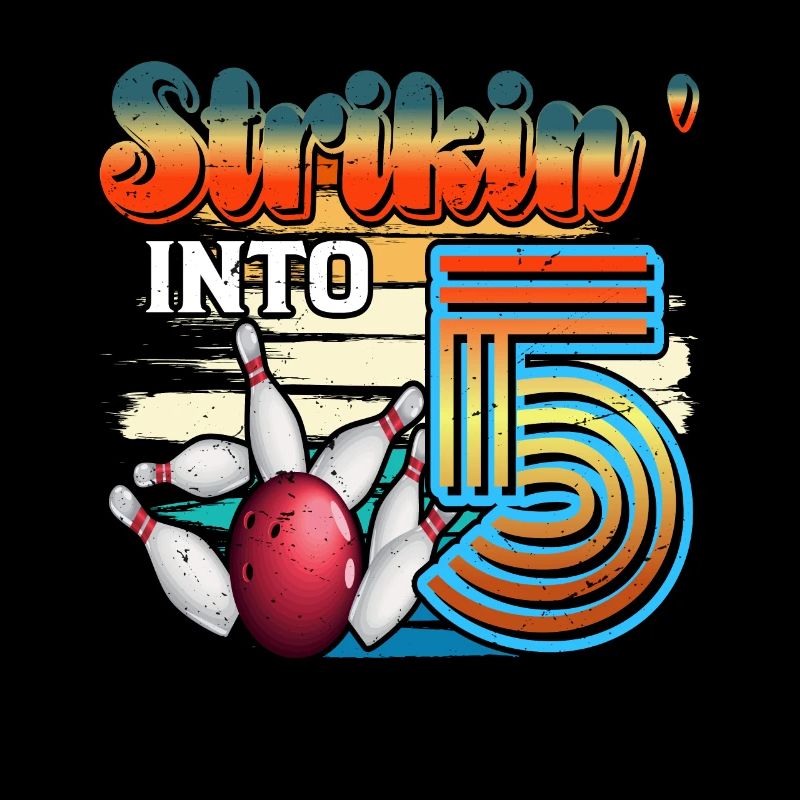 Strikin' Into 5 Bowling Bowler Célébration du 5e anniversaire