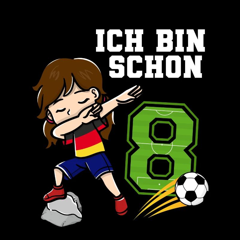 Fußball Mädchen Ich bin schon 8 Geburtstag