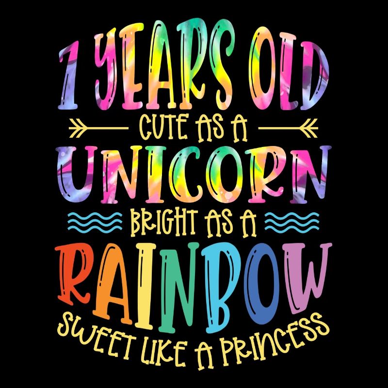 7 ans mignon comme une licorne Lumineux comme un