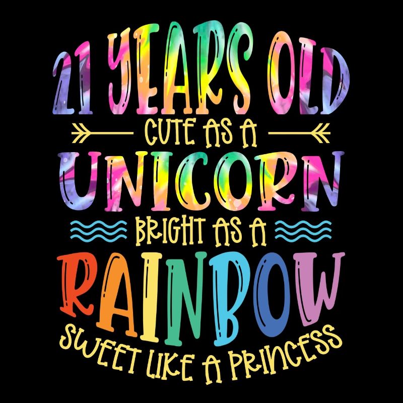 21 ans mignon comme une licorne brillant comme