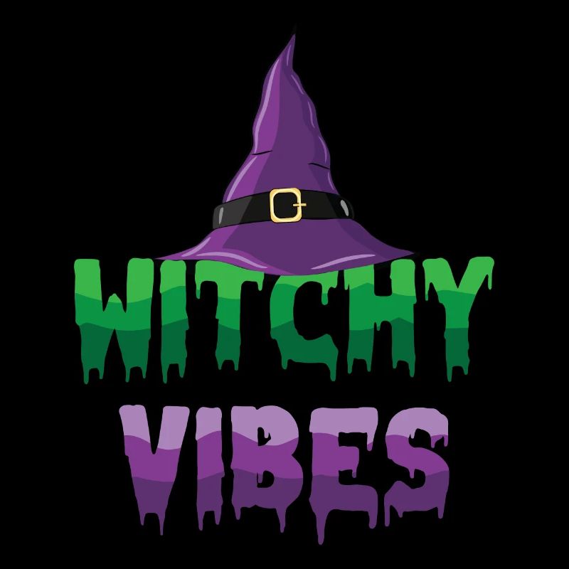 Witchy Vibes Wizard Witch Hat Halloween Costume
